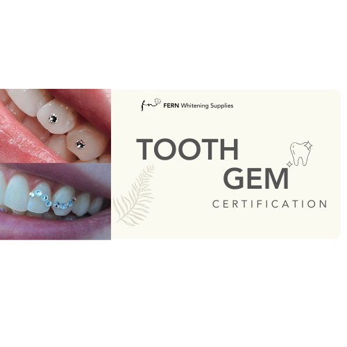 ONLINE EDUCATION Tooth Gem Certificate Fern Whitening Supplies